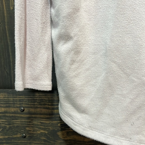 Athleta Purana Wrap Sweatshirt S Hooded Lilac Oversized Relaxed Lagenlook Cozy - Picture 8 of 10